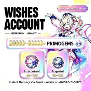 Genshin Impact Reroll Account with Primogems 100-500 Draws  [America]
