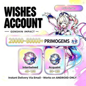Genshin Impact Reroll Account with Primogems 100-500 Draws [Asia]
